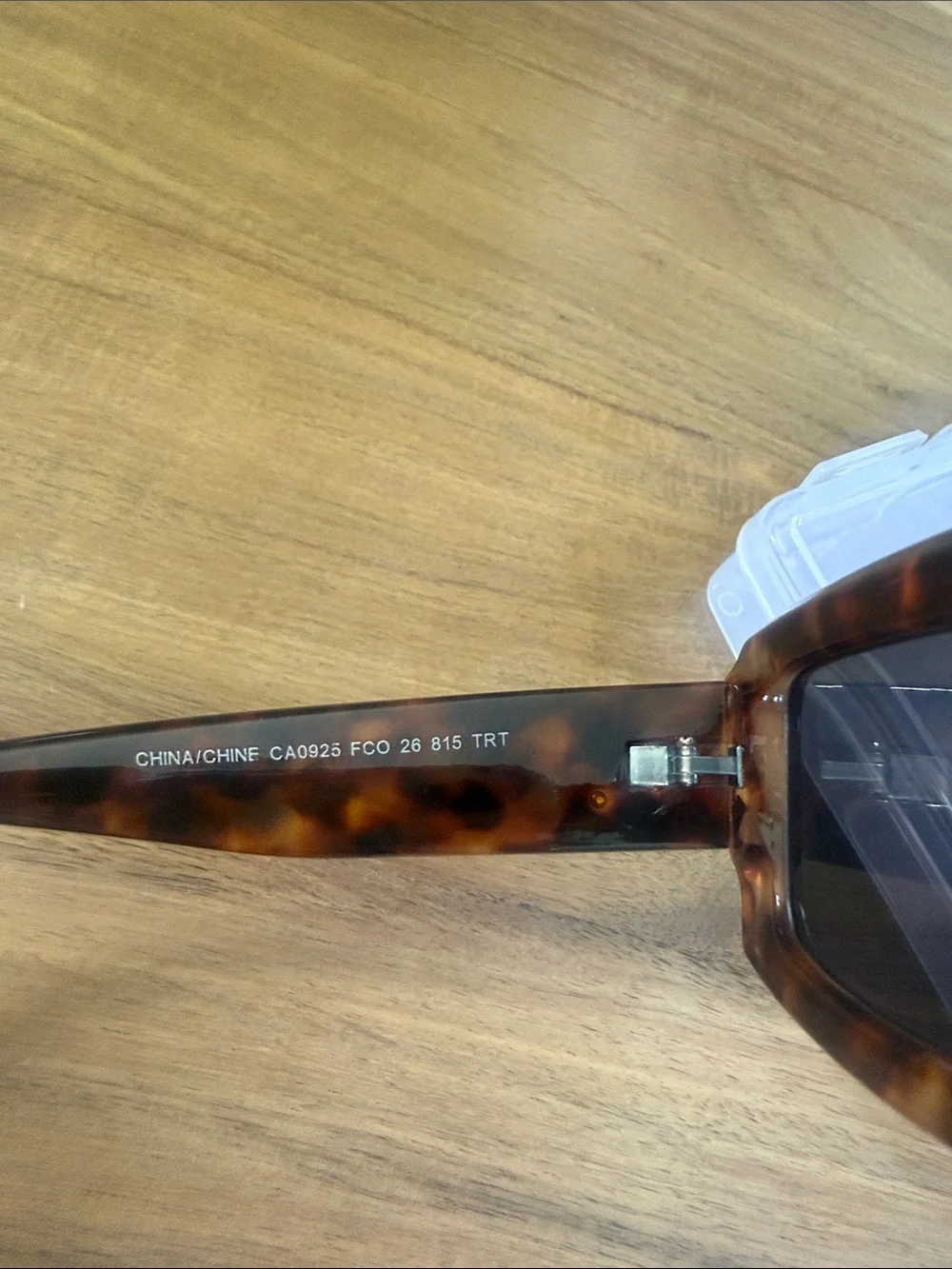 Tortoiseshell Rectangular Sunglasses - Brown Frames